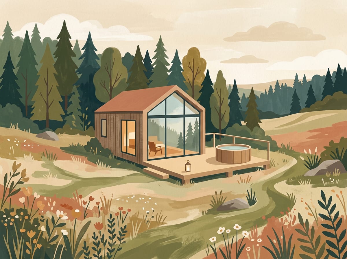 Wellness domek – ilustrace, ne fotografie tohoto místa