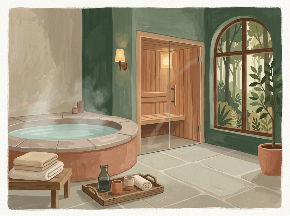 Privátní wellness – ilustrace, ne fotografie tohoto místa